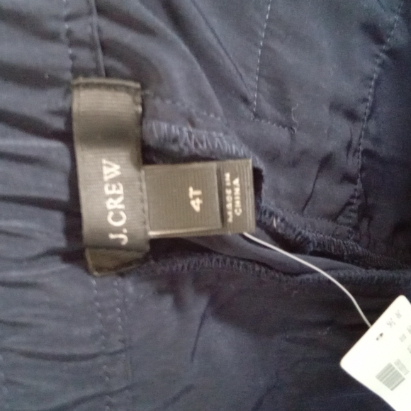 J. Crew NWT Navy capri pants with wide Leg, high Rise, in 4 Tall - Picture 4 of 9